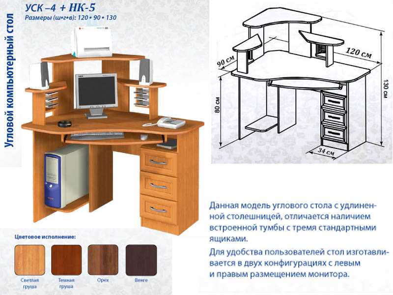 Угловой компьютерный стол (104 фото): рабочий столик с тумбой для компьютера, размеры для дома, выбираем полукруглый цвета венге для двоих