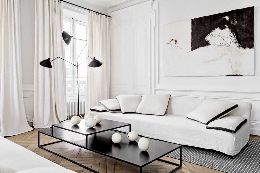 Черно белый цвет в интерьере: подходящие сочетания в дизайне интерьера (66 фото)
