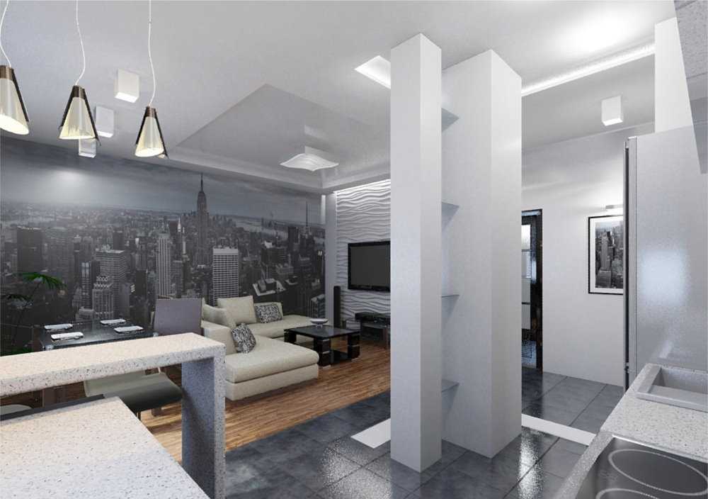 Дизайн однокомнатной квартиры 30 кв.м в современном стиле: фото 2020