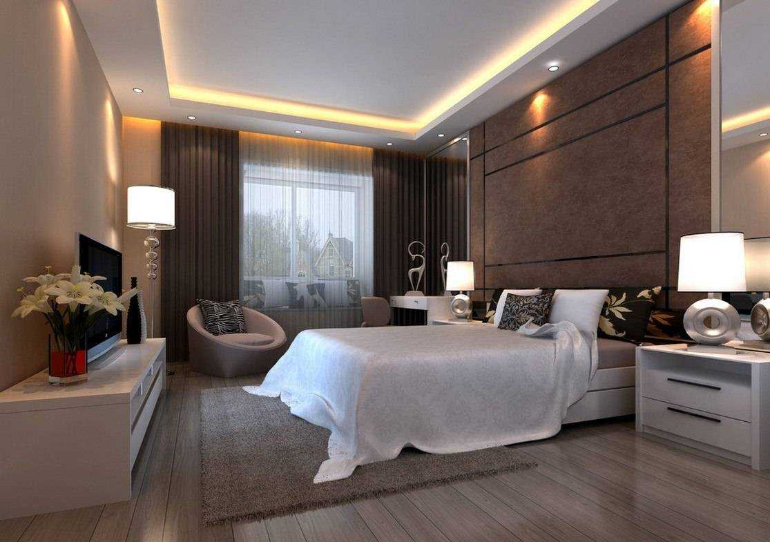 освещение в спальной комнате в современном стиле
