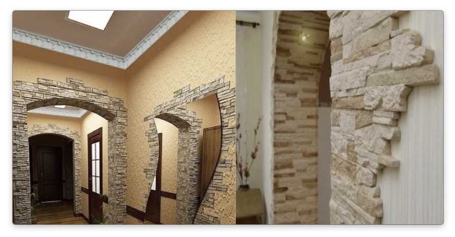 Как произвести отделку коридора декоративным камнем - плюсы и минусы