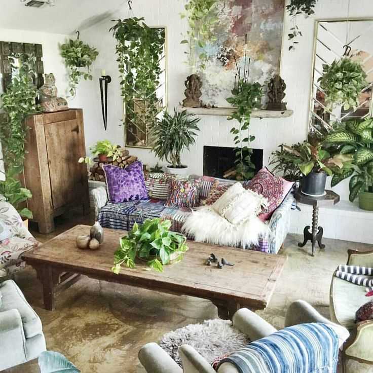 Цветы в интерьере гостиной: как создать кусочек природы у себя дома (50 фото)