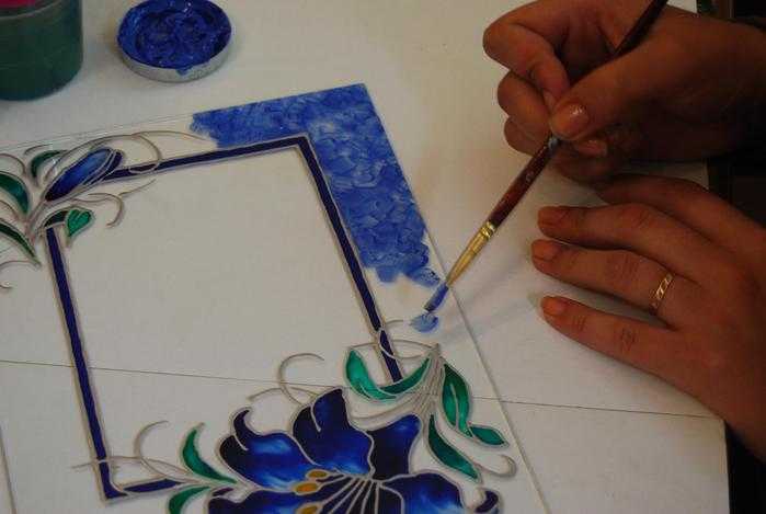 Пошаговый мастер — класс по витражной росписи стекла, тонкости и нюансы