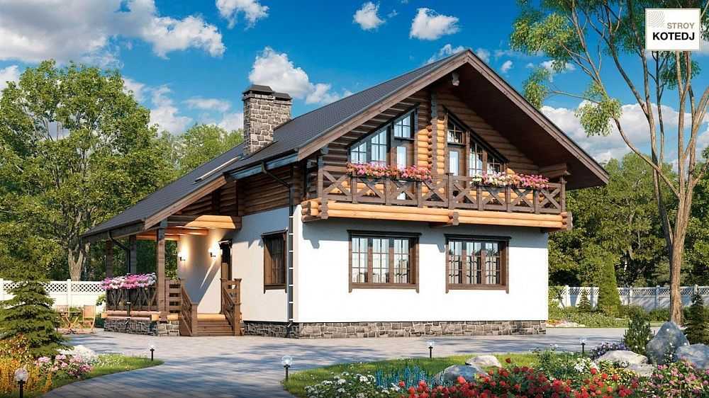 Комбинированные дома из камня и дерева (51 фото): проекты, преимущества, особенности строительства — дом&стройка