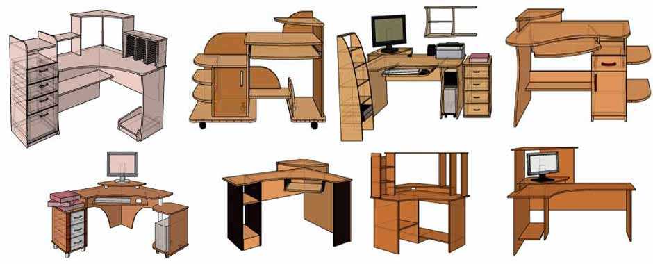 Угловой компьютерный стол: 40 практичных вариантов для дома