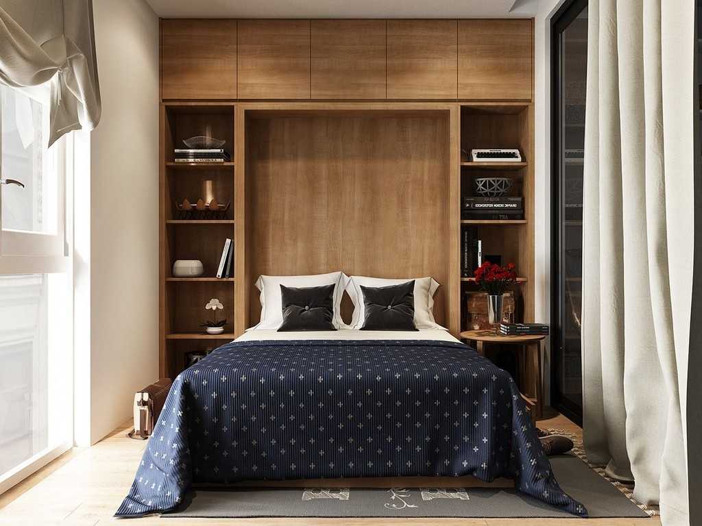 Вешаем шкаф над кроватью — разновидность дизайна и как обыграть этот момент
